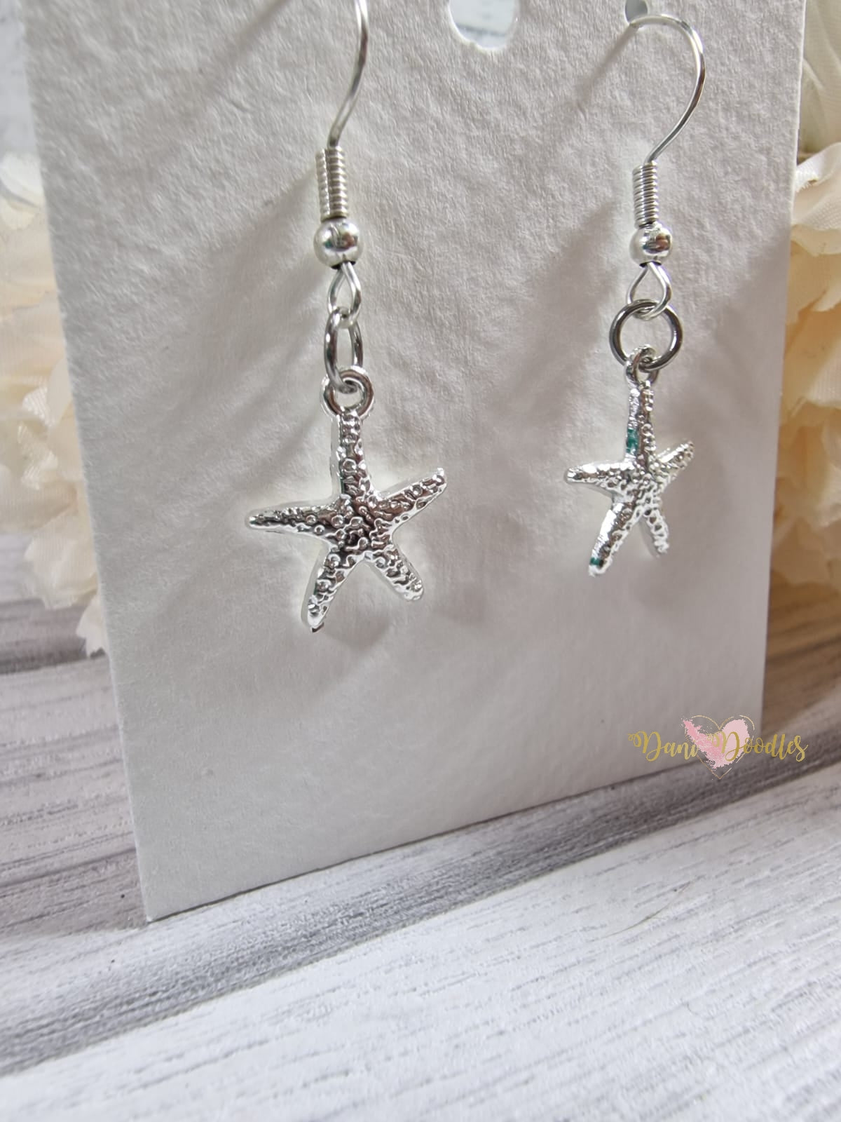 Metal Starfish Earring Pair