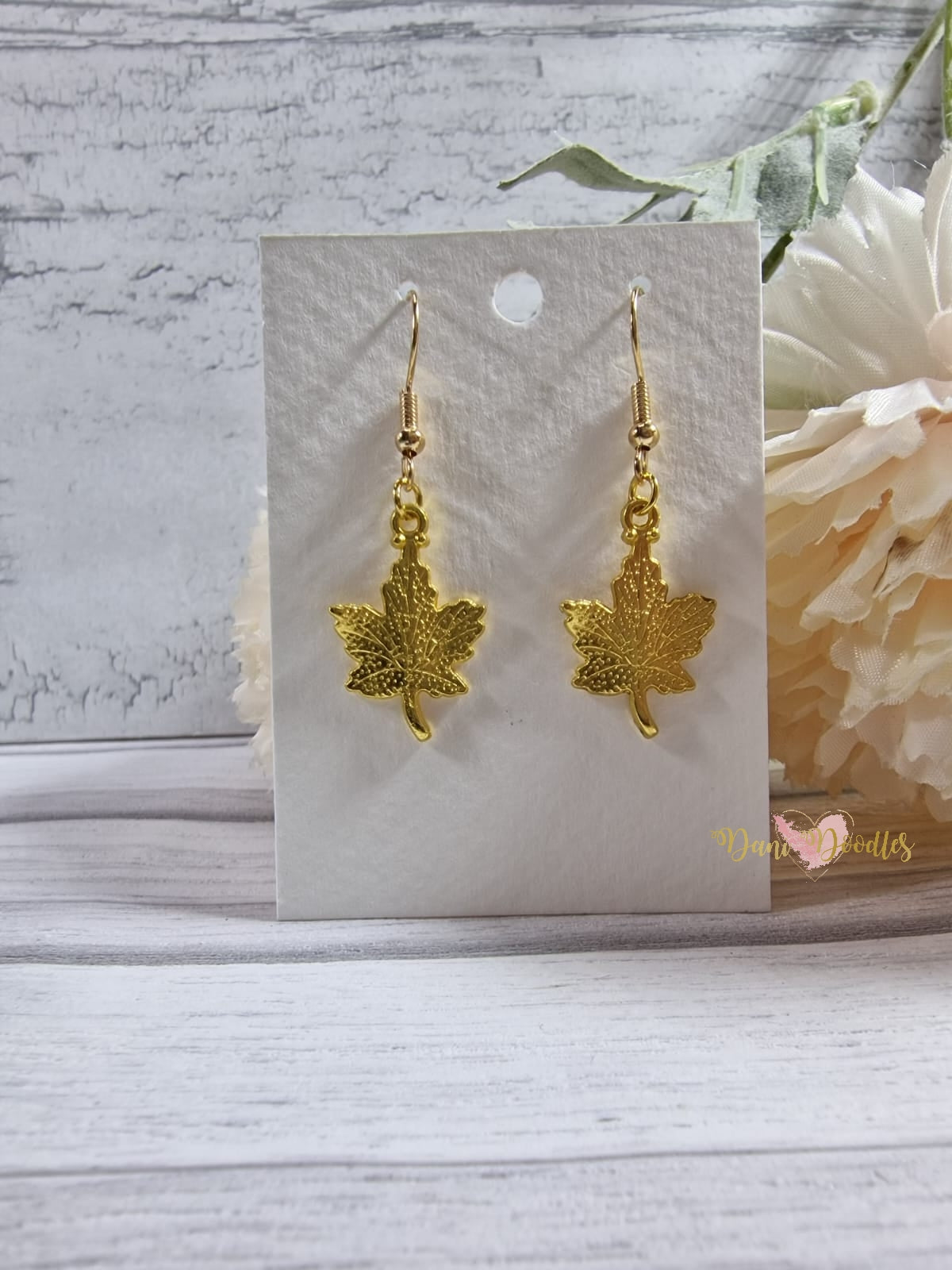 Metal Leaf Earring Pair