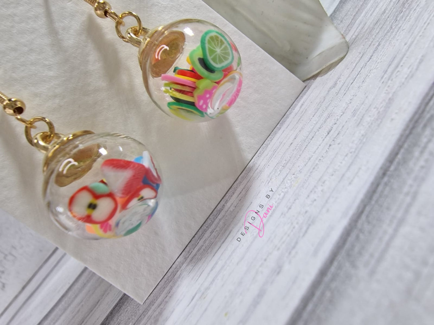 Fruit Slice Earring Pair