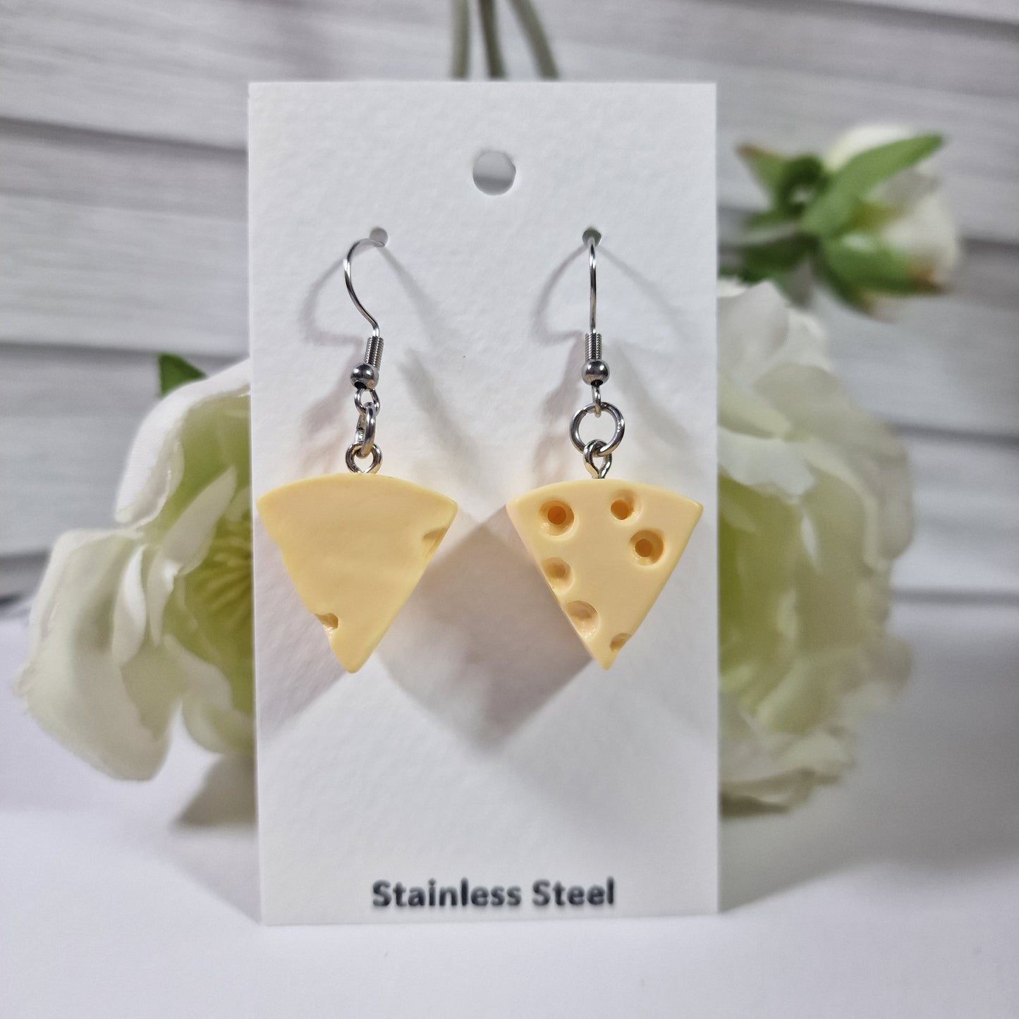 Earring Pair Cheese Wedge