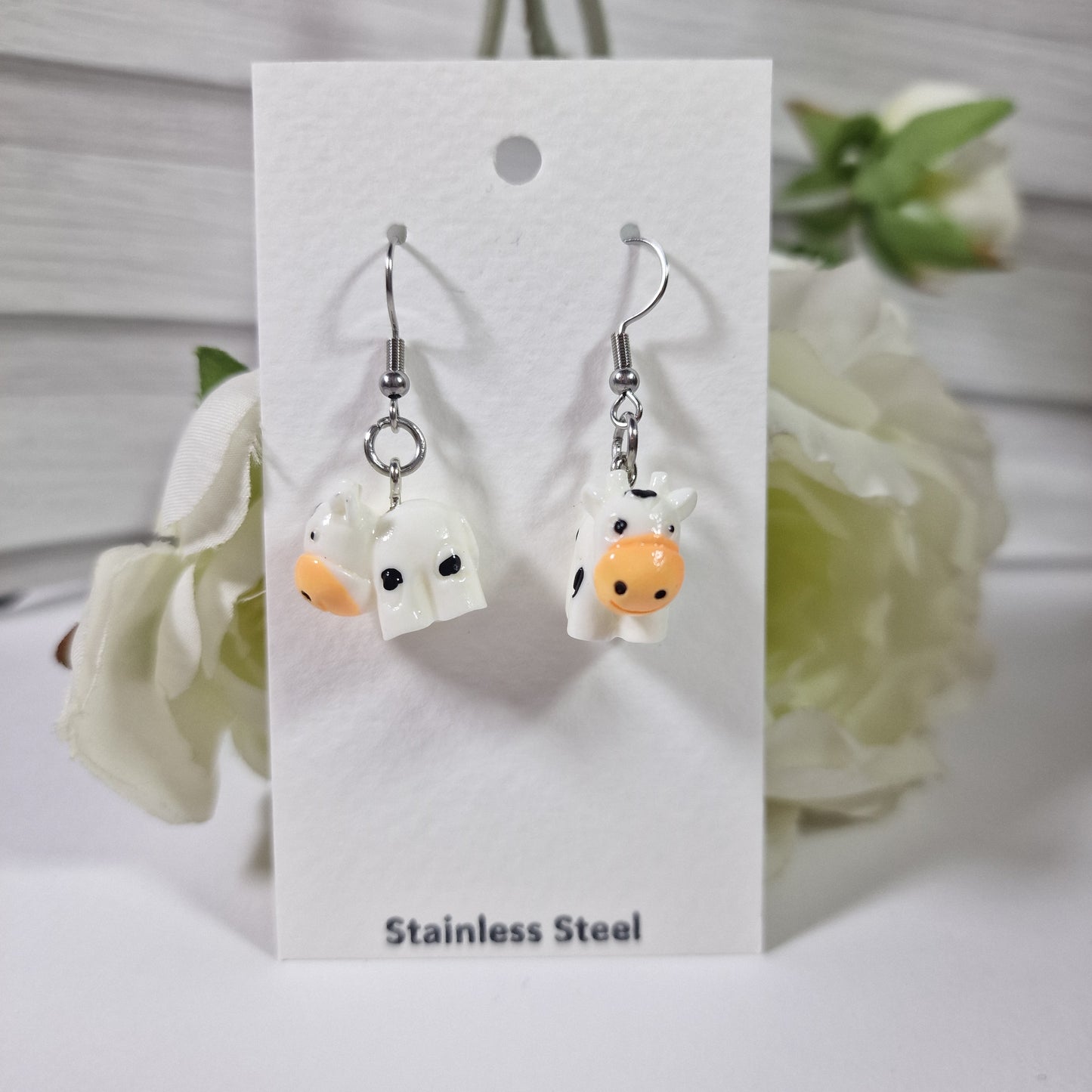 Cow Earring Pair