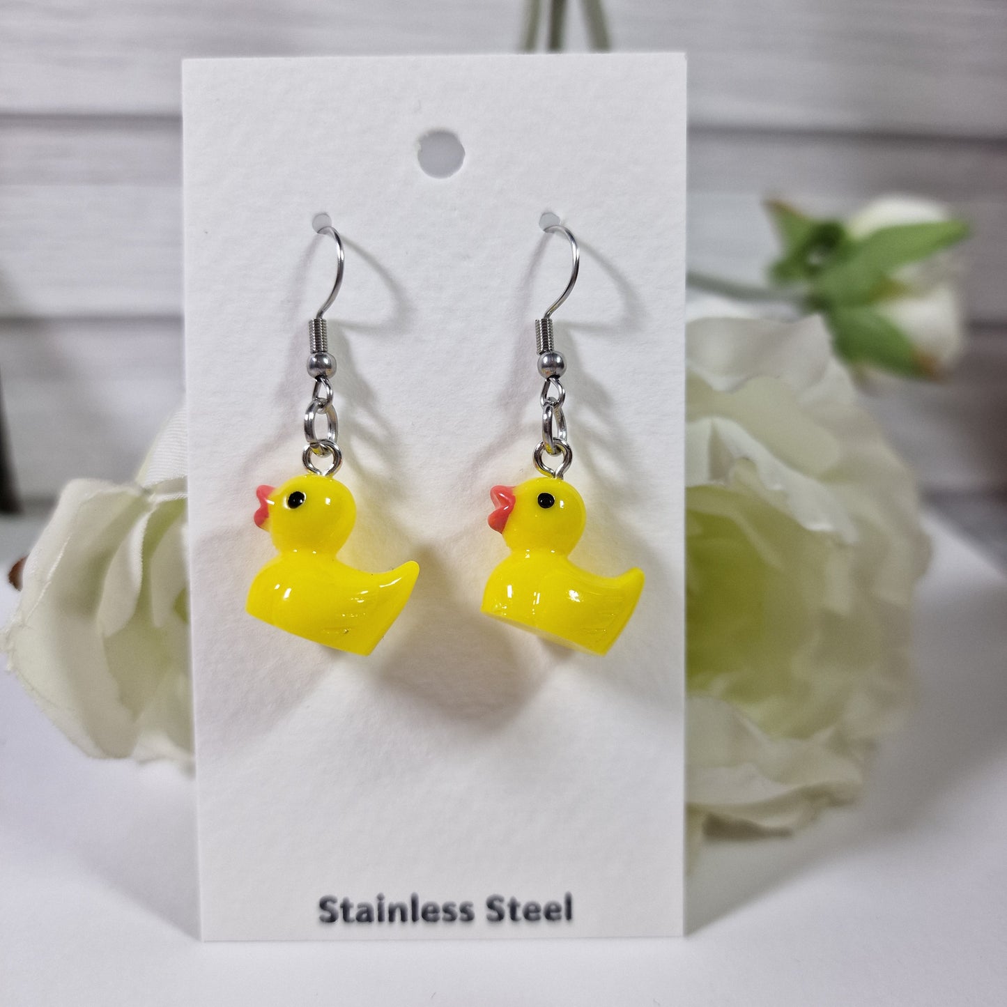 Rubber Duckie Yellow Earring Pair