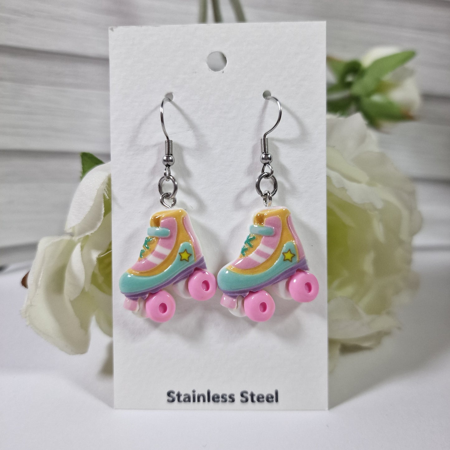 Roller Skates Retro Earring Pair