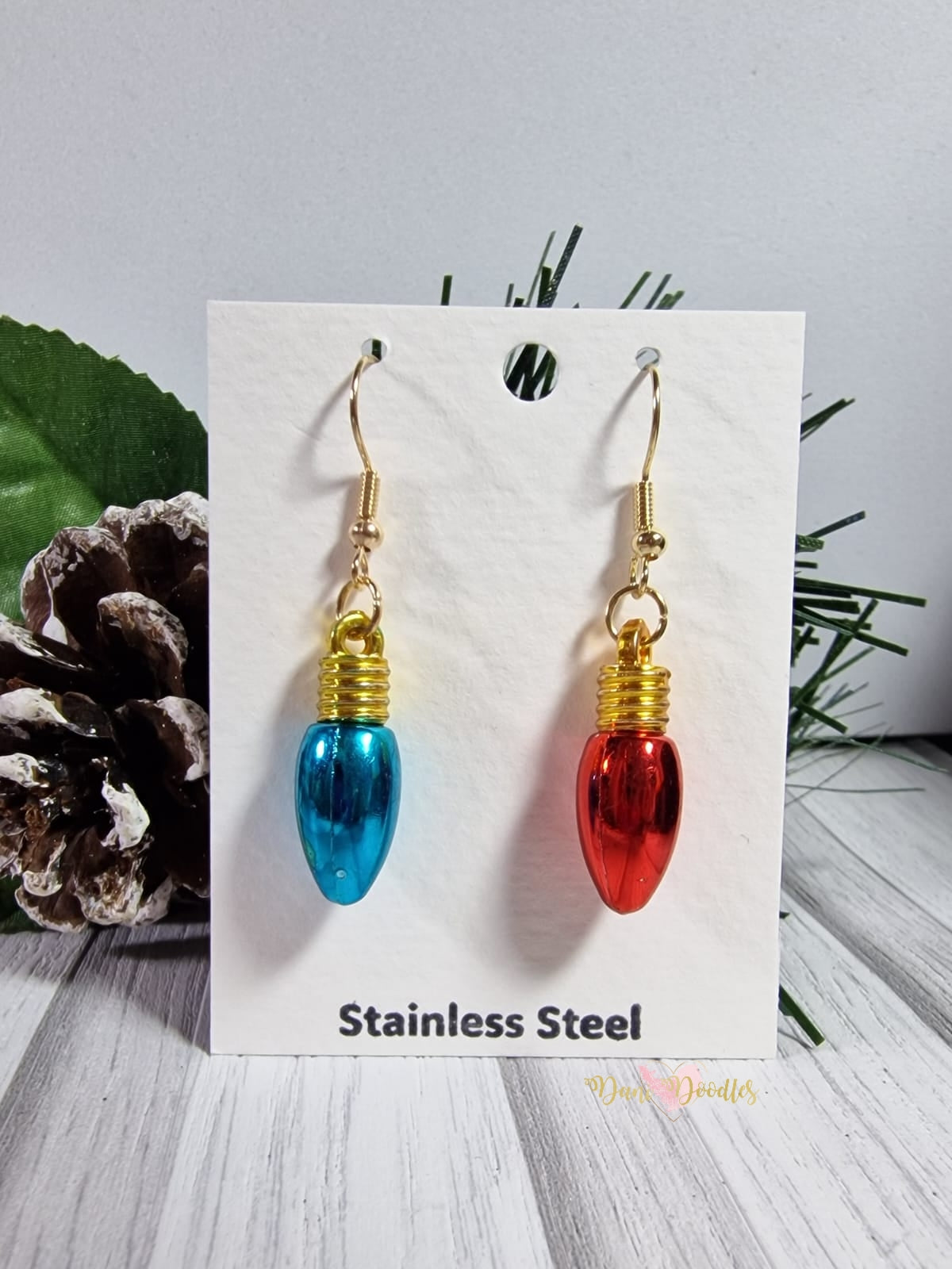 Christmas Lights Earring Pair (Select Colours)