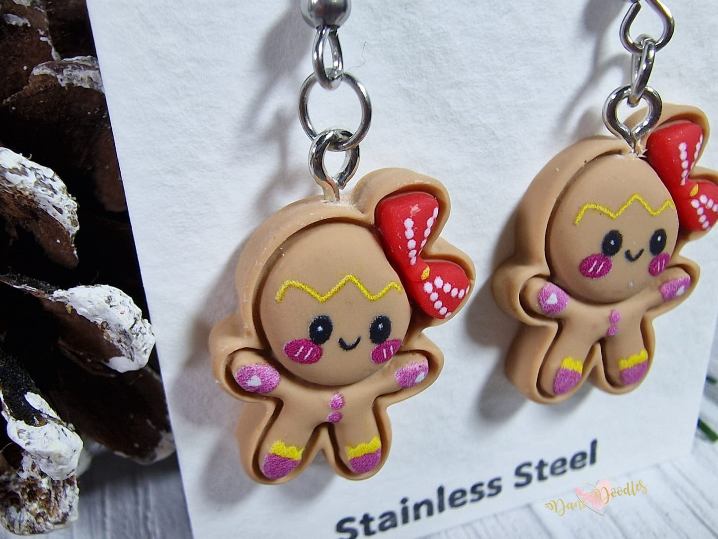 Gingerbread Girl Earring Pair