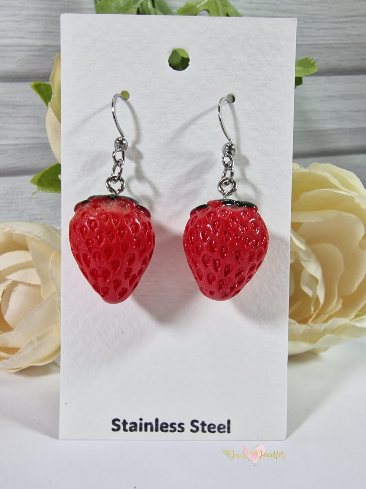 Strawberry earring Pair