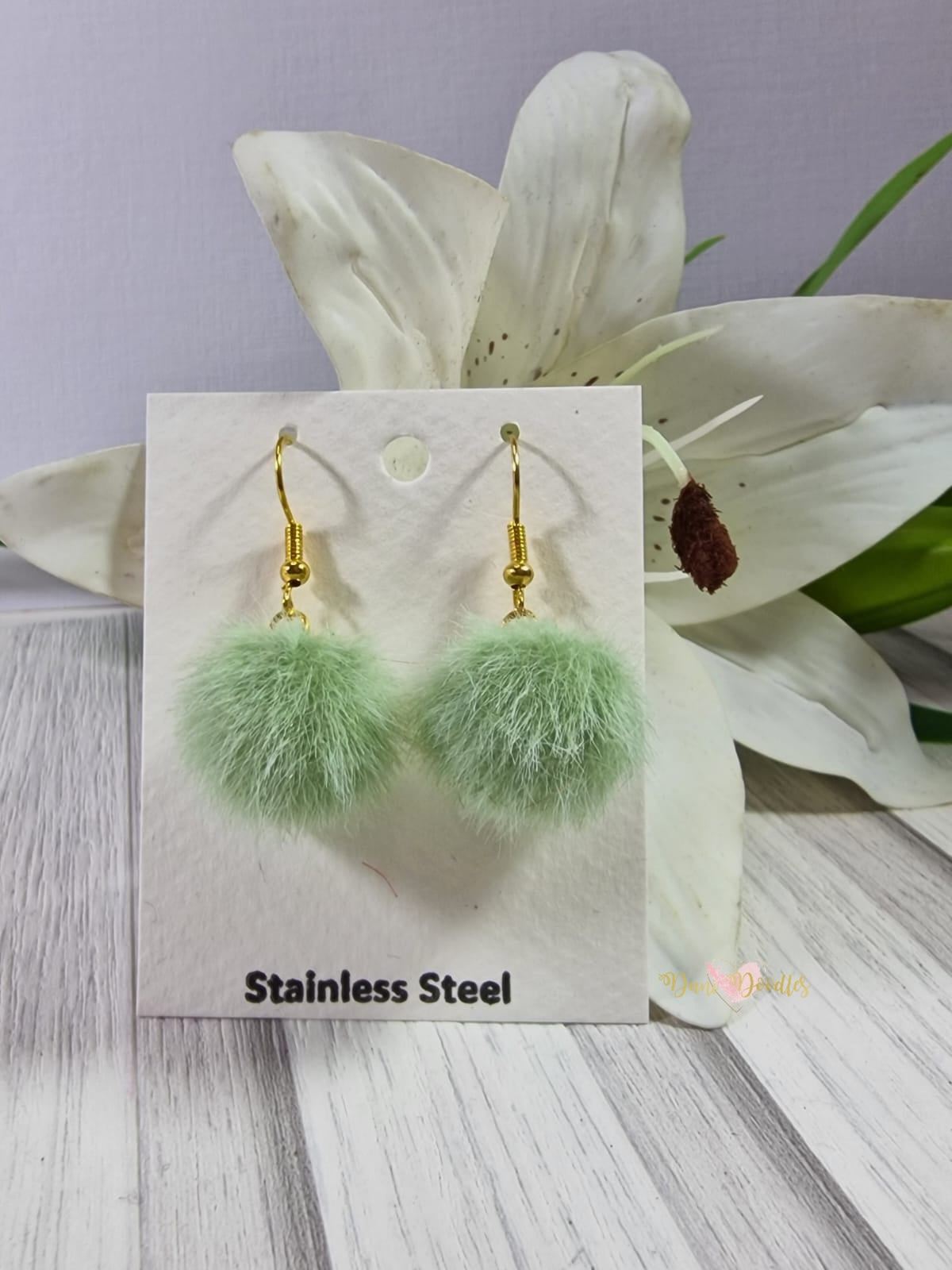 Pom Pom Earring Pair (select colour)